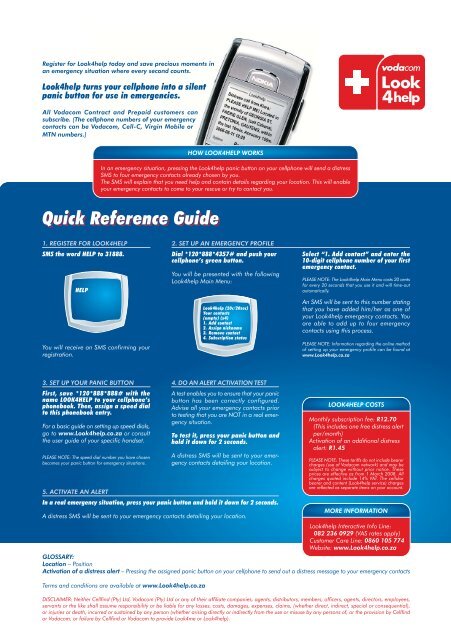 View quick reference guide - Look4help