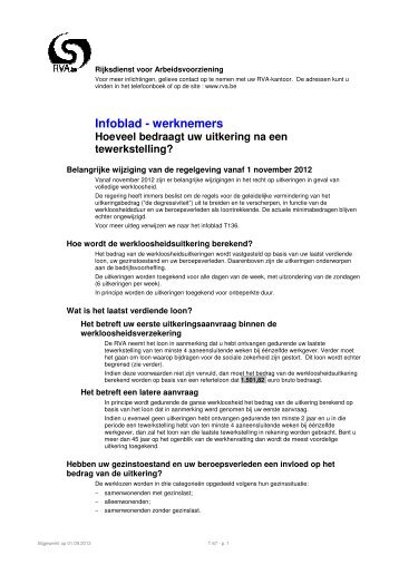 werknemers Hoeveel bedraagt uw uitkering na een tewerkstelling?