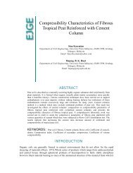 Compressibility Characteristics of Fibrous Tropical Peat ... - Ejge.com