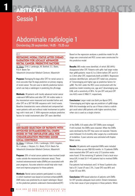 programma & abstracts - Nederlandse Vereniging voor Radiologie