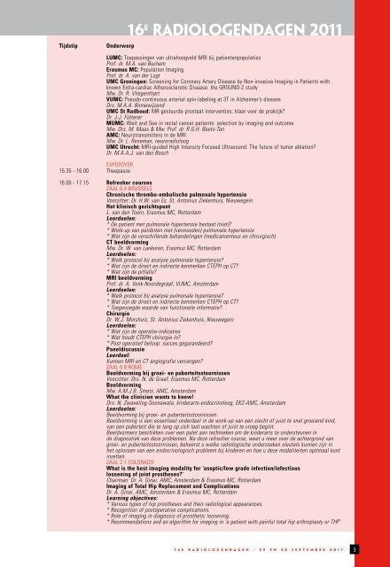 programma & abstracts - Nederlandse Vereniging voor Radiologie