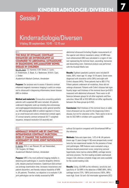 programma & abstracts - Nederlandse Vereniging voor Radiologie