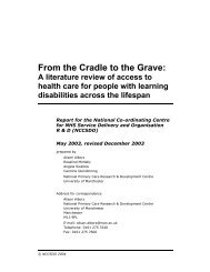 From the cradle to the grave : a literature review of ... - NETSCC