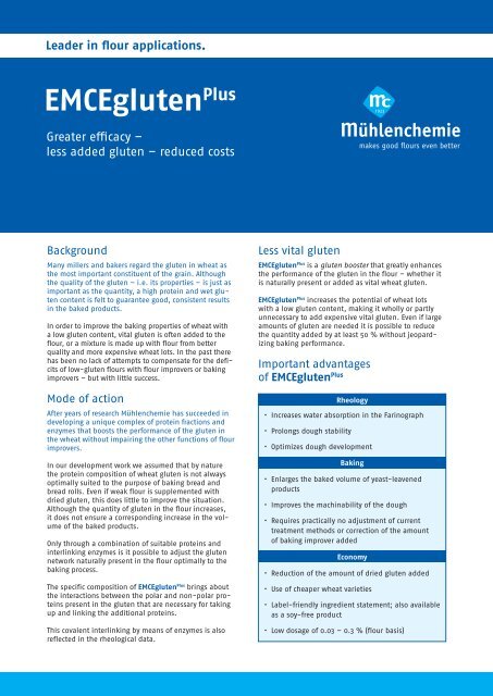 English (899 KB) - MÃ¼hlenchemie GmbH & Co. KG