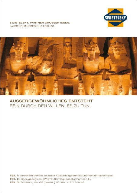 Jahresfinanzbericht 2007/08 - Swietelsky