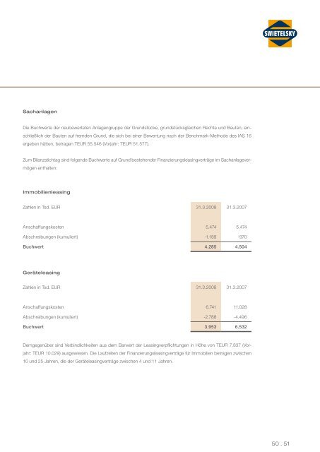 Jahresfinanzbericht 2007/08 - Swietelsky