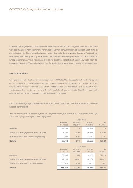 Jahresfinanzbericht 2007/08 - Swietelsky