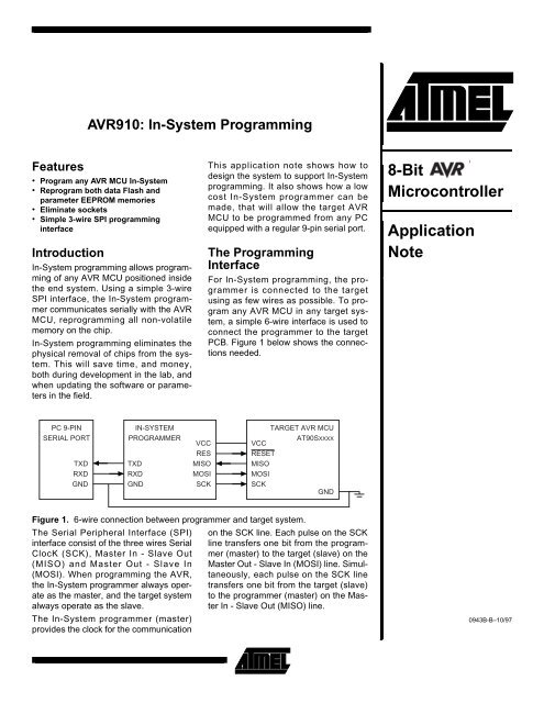 8-Bit AVR Microcontroller (AVR910) - ISP
