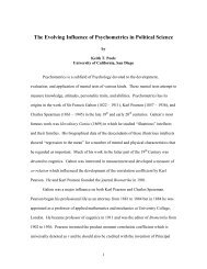 The Evolving Influence of Psychometrics in Political Science