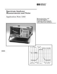 Spectrum Analyzer Measurements and Noise Application Note 1303