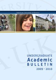 Academic Bulletin 2009-2010 - AUK