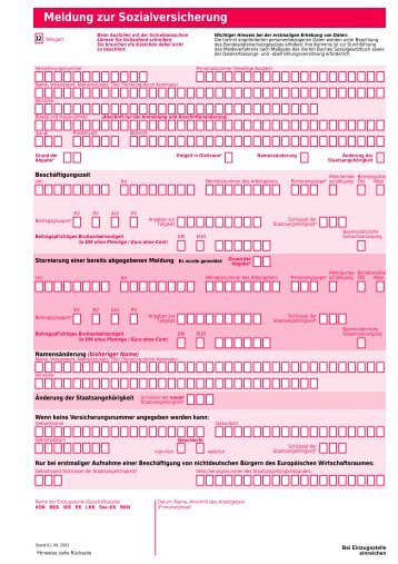Meldung zur Sozialversicherung - fÃ¼ckert consult interim