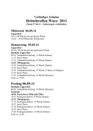 Vorläufiger Zeitplan Dritteltreffen Wurz 2011 - Lipperthof