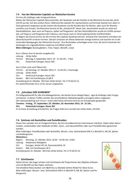 Programm im Dekanat Aalen, 2. Halbjahr 2013 - Evangelische ...