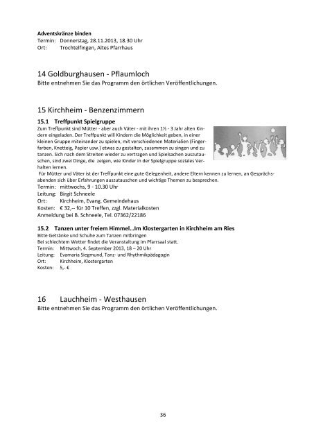 Programm im Dekanat Aalen, 2. Halbjahr 2013 - Evangelische ...