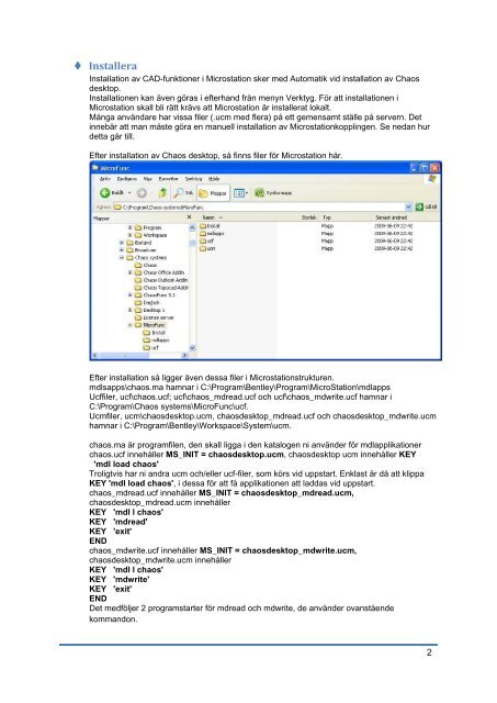 AnvÃ¤nda Chaos desktop och Microstation - Adtollo