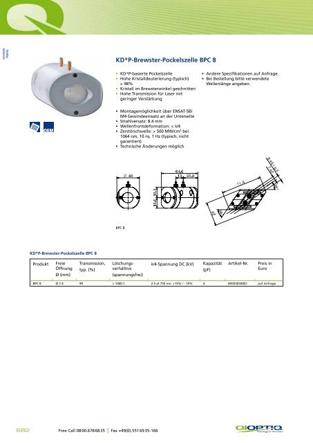 21-Lasermodulatoren und Pockelszellen.pdf - Qioptiq Q-Shop