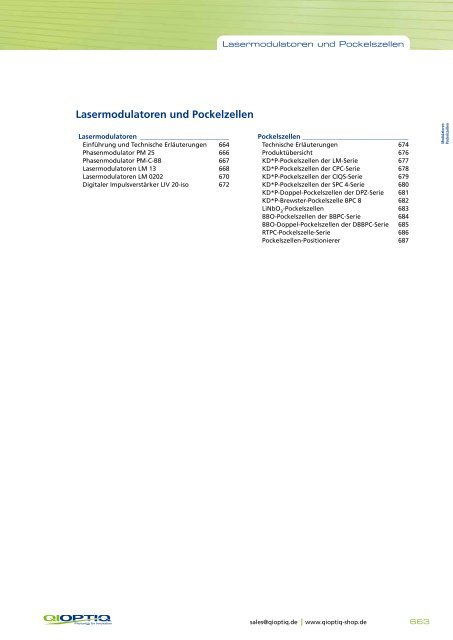 21-Lasermodulatoren und Pockelszellen.pdf - Qioptiq Q-Shop