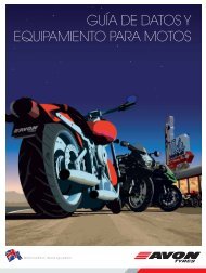 GuÃ­a de datos y equipamiento para motos - Avon Motorcycle Tyres ...