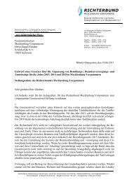 zur schriftlichen Stellungnahme - Richterbund Mecklenburg ...