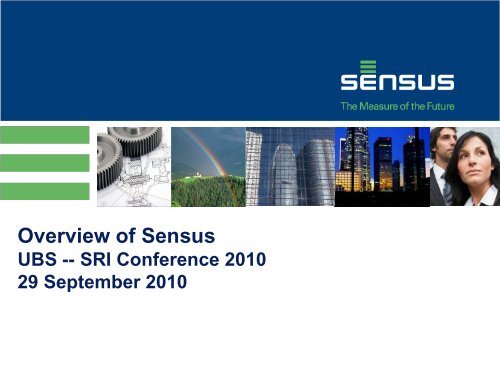 Sensus Distributor Map Overview of Sensus - Customers & Distributors
