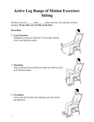 Active Leg Range of Motion Exercises: Sitting - the Exchange