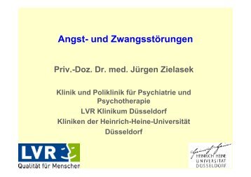Angst- und Zwangsstörungen - LVR-Klinikum Düsseldorf