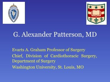 G. Alexander Patterson, MD