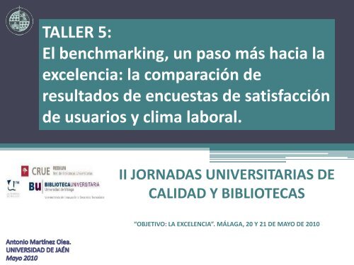 El benchmarking, un paso más hacia la excelencia - Repositorio ...