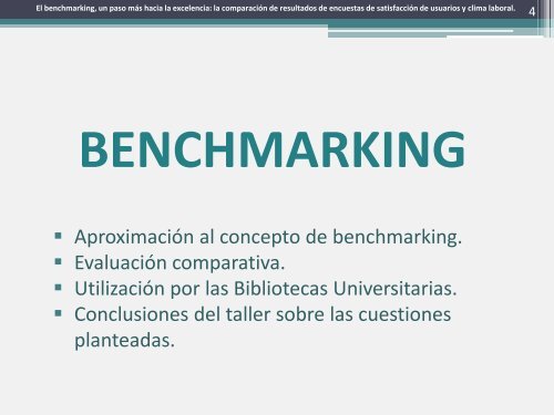 El benchmarking, un paso más hacia la excelencia - Repositorio ...