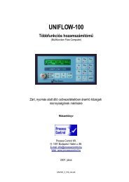 UNIFLOW-100 Műszerkönyv letöltése (.pdf) - Flow-Cont Kft.
