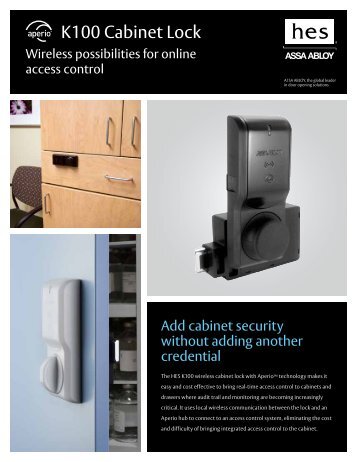 HES K100 Cabinet Lock - Access Control Solutions from ASSA ABLOY