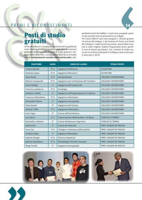 Annual Report - Anno Accademico 2006/07 - Collegio Einaudi