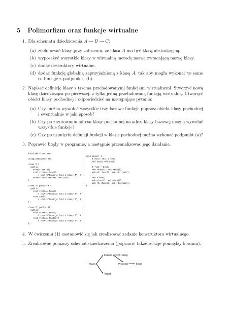 Programowanie obiektowe C++ Informatyka/Automatyka i ...