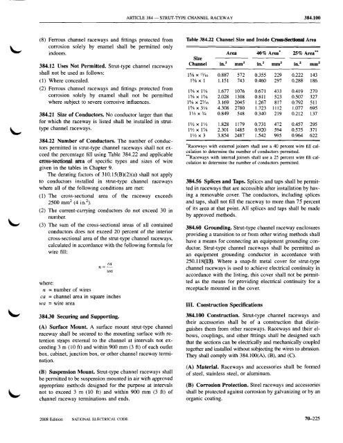 Chapter 3 Wiring Methods and Materials