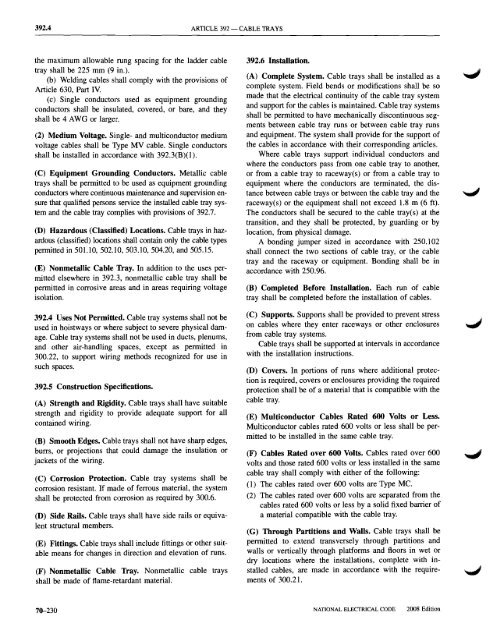 Chapter 3 Wiring Methods and Materials