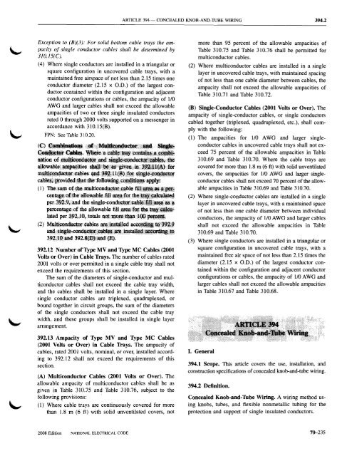 Chapter 3 Wiring Methods and Materials