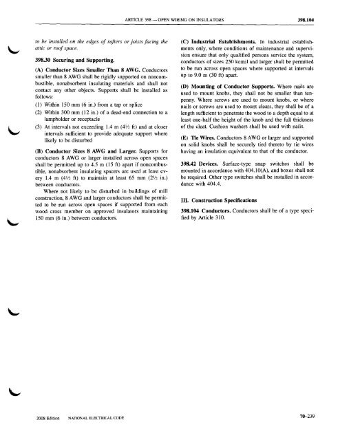 Chapter 3 Wiring Methods and Materials