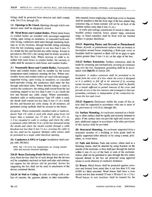 Chapter 3 Wiring Methods and Materials