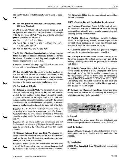 Chapter 3 Wiring Methods and Materials