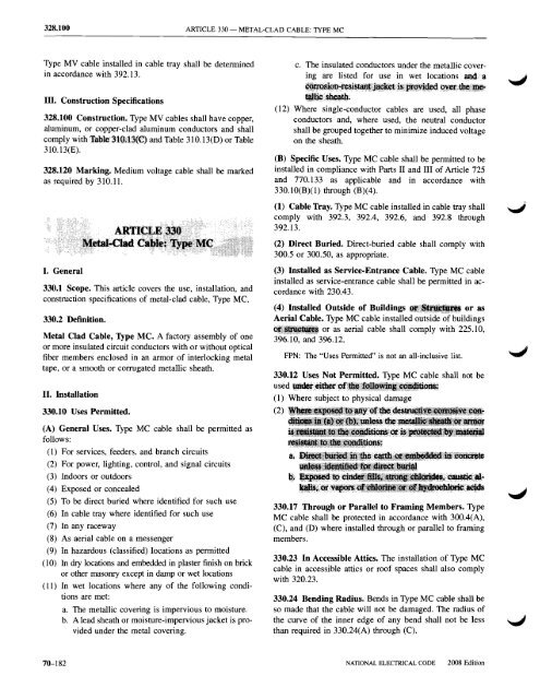 Chapter 3 Wiring Methods and Materials