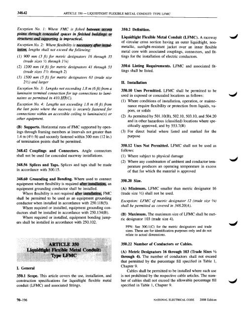 Chapter 3 Wiring Methods and Materials