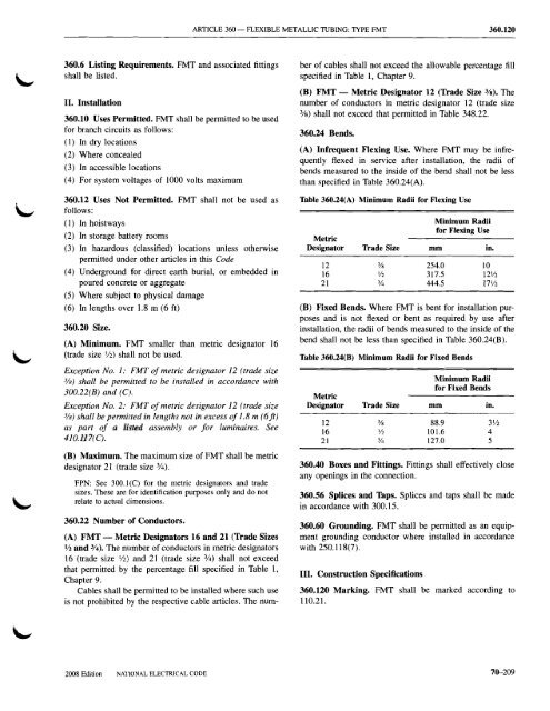 Chapter 3 Wiring Methods and Materials