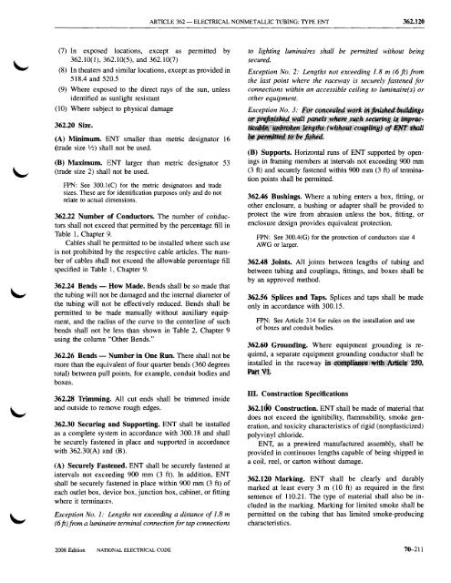 Chapter 3 Wiring Methods and Materials