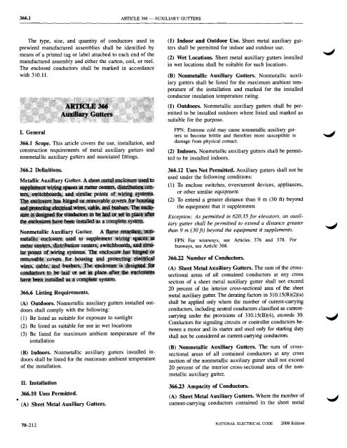 Chapter 3 Wiring Methods and Materials