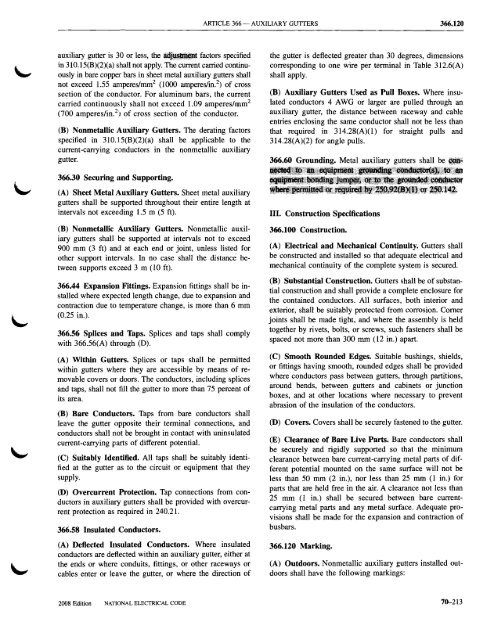 Chapter 3 Wiring Methods and Materials