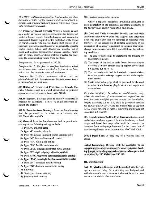 Chapter 3 Wiring Methods and Materials