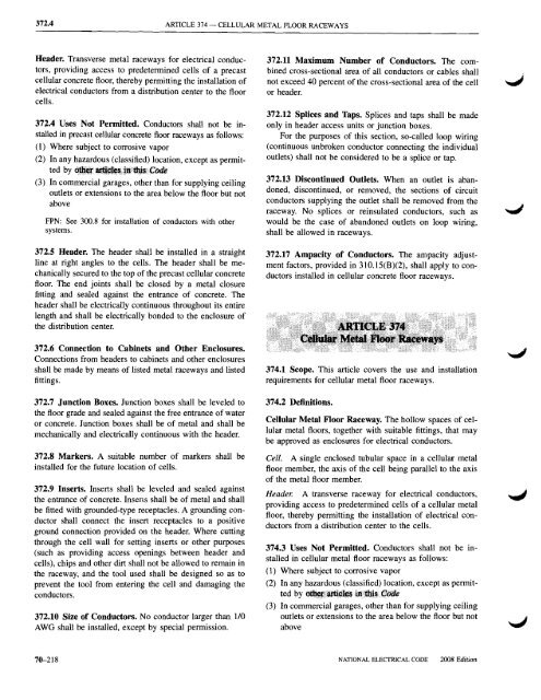 Chapter 3 Wiring Methods and Materials