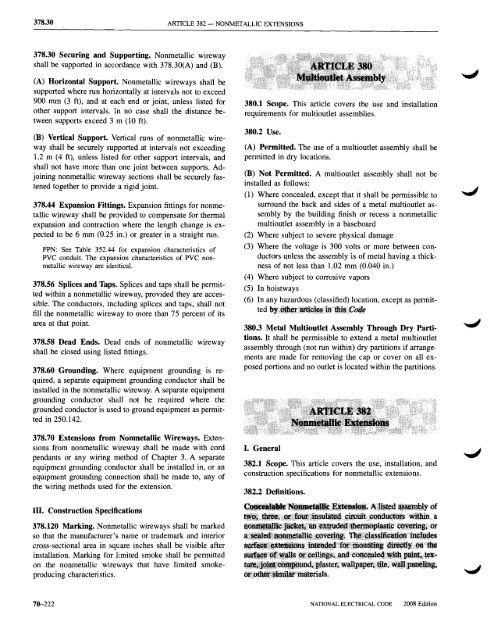 Chapter 3 Wiring Methods and Materials