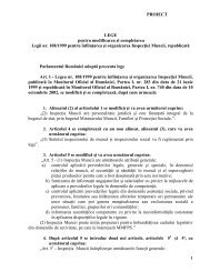 PROIECT LEGE pentru modificarea Åi completarea Legii nr. 108 ...